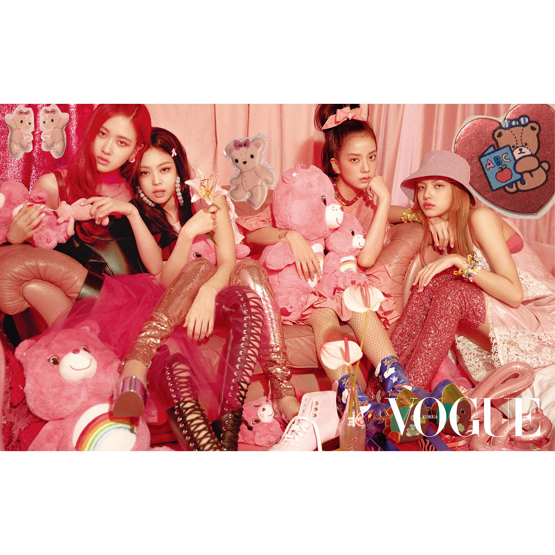 blackpink新闻180729blackpinkvogue8月刊画报公开lovely人偶美爆发