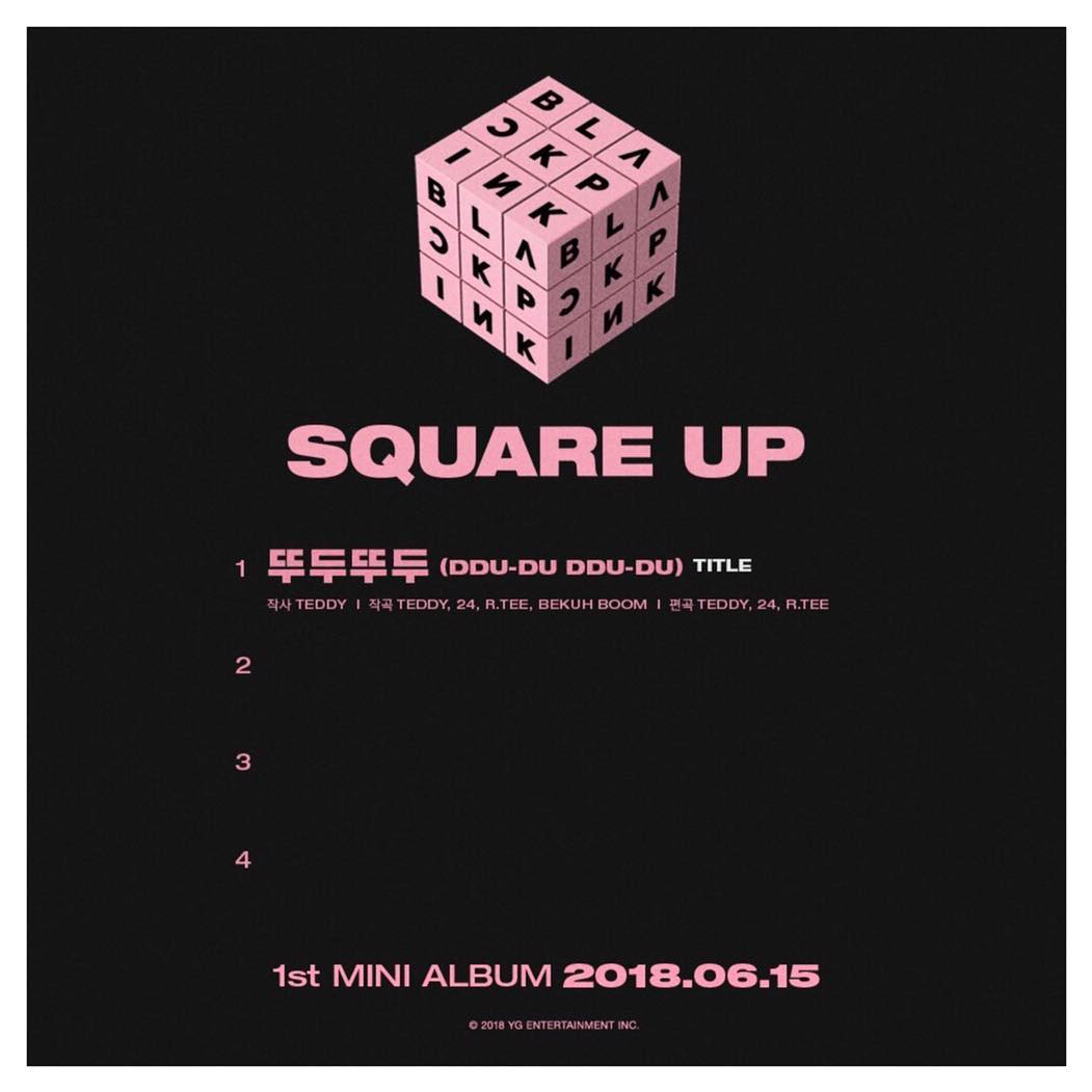 另外,包含了四首歌曲在內的blackpink首張迷你專輯《square up》將於